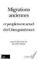 Migrations anciennes et peuplement actuel des côtes guinéennes