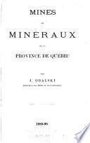 Mines et minéraux de la province de Québec