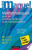 Mini manuel de Mathématiques pour les sciences de la vie et de l'environnement