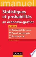 Mini manuel de Statistiques et probabilités en économie-gestion - 2e éd.