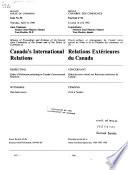 Minutes of Proceedings and Evidence of the Special Joint Committee of the Senate and of the House of Commons on Canada's International Relations