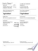 Minutes of Proceedings and Evidence of the Standing Committee on Agriculture