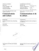 Minutes of Proceedings and Evidence of the Standing Committee on Communications and Culture