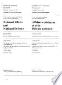 Minutes of Proceedings and Evidence of the Standing Committee on External Affairs and National Defence