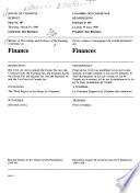 Minutes of Proceedings and Evidence of the Standing Committee on Finance