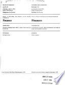 Minutes of Proceedings and Evidence of the Standing Committee on Finance