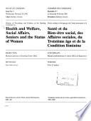 Minutes of Proceedings and Evidence of the Standing Committee on Health and Welfare, Social Affairs, Seniors and the Status of Women