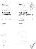 Minutes of Proceedings and Evidence of the Standing Committee on Justice and Legal Affairs