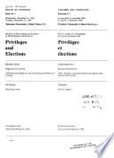 Minutes of Proceedings and Evidence of the Standing Committee on Privileges and Elections
