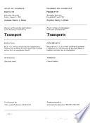 Minutes of Proceedings and Evidence of the Standing Committee on Transport