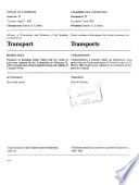 Minutes of Proceedings and Evidence of the Standing Committee on Transport