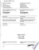 Minutes of Proceedings and Evidence of the Standing Committee on Transport