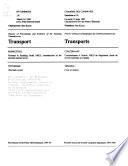 Minutes of Proceedings and Evidence of the Standing Committee on Transport