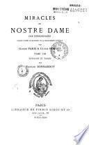 Miracles de Nostre Dame par personnages