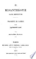Misanthropie sans repentir