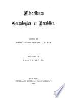 Miscellanea genealogica et heraldica