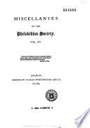 Miscellanies of the Philobiblon Society