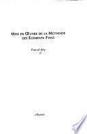 Mise en oeuvre de la méthode des éléments finis