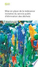 Livre Mise en place de la redevance incitative du service public d'élimination des déchets