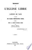 Mission de l'eglise libre du canton de Vaud