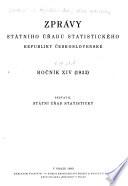 Mitteilungen des Statistischen Staatsamtes der Čechoslovakischen Republik