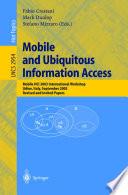 Mobile and Ubiquitous Information Access