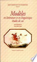 Modèles en littérature et en linguistique portugaises et brésiliennes