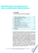 Modifications Biochimiques des Constituants Alimentaires