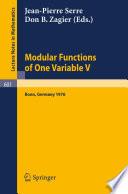 Modular Functions of One Variable V