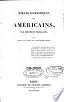 Moeurs domestiques des Américains