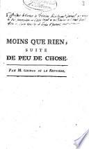 Moins que rien, suite de Peu de chose