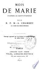Mois de Marie d'après le Saint évangile