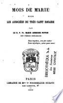 Mois de Marie, pour les associés du Très-Saint Rosaire