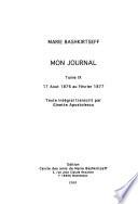 Mon journal: 17 Août 1876-3 Février 1877