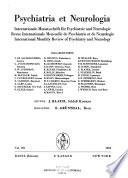 Monatsschrift für Psychiatrie und Neurologie