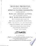 Monde primitif, analisé et comparé avec le monde moderne