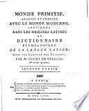 Monde Primitif, Analysé Et Comparé Avec Le Monde Moderne ...
