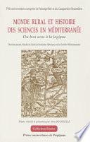 Monde rural et histoire des sciences en Méditerranée