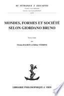 Mondes, formes et société selon Giordano Bruno
