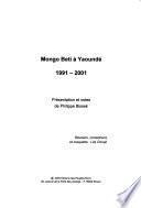 Mongo Beti à Yaoundé