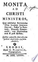 Monita ad Christi ministros