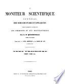 Moniteur scientifique du chimiste et du manufacturier