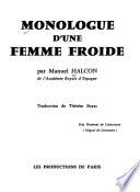 Monologue d'une femme froide