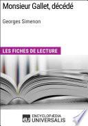 Monsieur Gallet, décédé de Georges Simenon