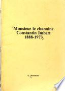 Monsieur le chanoine Constantin Imbert