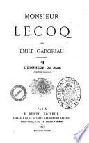Monsieur Lecoq par Émile Gaboriau