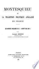 Montesquieu et la tradition politique anglaise en France