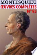 Montesquieu - Oeuvres complètes