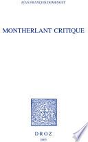 Montherlant critique
