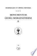 Monumentum Georg Morgenstierne, 1892-1978, Tome II. (Textes Et Memoires, Tome XI)
